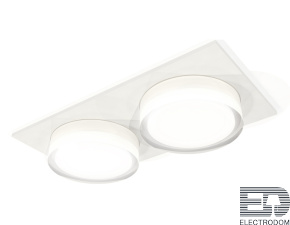 Комплект встраиваемого светильника с акрилом XC7635043 SWH/FR/CL белый песок/белый матовый/прозрачный MR16 GU5.3 (C7635, N7160) - цена и фото