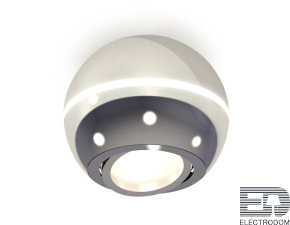 Комплект накладного поворотного светильника с дополнительной подсветкой XS1104011 PSL серебро полированное MR16 GU5.3 LED 3W 4200K (C1104, N7003) - цена и фото