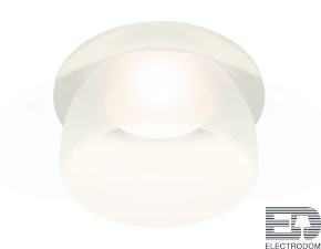 Комплект встраиваемого светильника с акрилом XC7621047 SWH/FR белый песок/белый матовый MR16 GU5.3 (C7621, N7177) - цена и фото