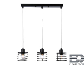 Подвесной светильник в стиле лофт TR8075/3 BK Traditional - цена и фото