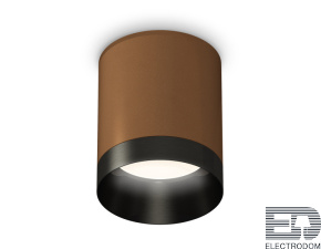 Комплект накладного светильника XS6304010 SCF/PBK кофе песок/черный полированный MR16 GU5.3 (C6304, N6131) - цена и фото