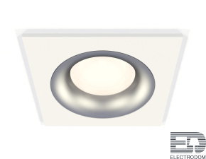 Комплект встраиваемого светильника XC7631004 SWH/MCH белый песок/хром матовый MR16 GU5.3 (C7631, N7013) - цена и фото