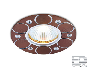 Встраиваемый потолочный точечный светильник A808 AL/BR алюминий/коричневый MR16 - цена и фото