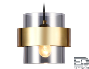 Подвесной светильник со сменной лампой TR3645 GD/SM золото/дымчатый E27 max 40W D180*950 - цена и фото