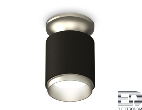 Комплект накладного светильника XS6302141 SBK/MCH черный песок/хром матовый MR16 GU5.3 (N6904, C6302, N6123) - цена и фото