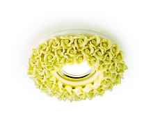 Встраиваемый потолочный точечный светильник D5505 YL желтый керамика - цена и фото