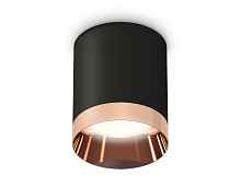 Комплект накладного светильника XS6302025 SBK/PPG черный песок/золото розовое полированное MR16 GU5.3 (C6302, N6135) - цена и фото