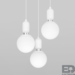 Eurosvet Подвесной светильник со стеклянными плафонами 50151/3 белый - цена и фото