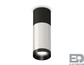 Комплект накладного светильника XS6324060 SSL/SBK/PBK серебро песок/черный песок/черный полированный MR16 GU5.3 - цена и фото