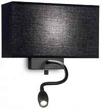 Настенный светильник Ideal Lux Hotel AP2 All Black 215709 - цена и фото