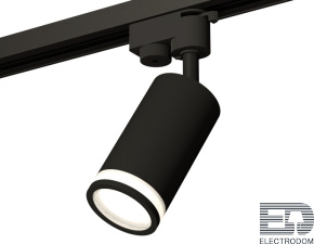Комплект трекового однофазного светильника XT6323101 SBK/FR черный песок/белый матовый MR16 GU5.3 (A2521, C6323, N6221) - цена и фото