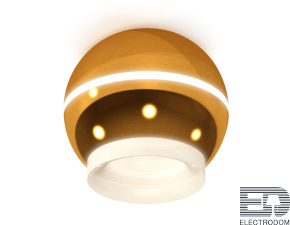 Комплект накладного светильника с дополнительной подсветкой XS1105030 PYG/FR золото желтое полированное/белый матовый MR16 GU5.3 LED 3W 4200K (C1105, N7165) - цена и фото