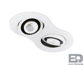 Встраиваемый потолочный светодиодный светильник S505/2 W белый 5+5W - цена и фото