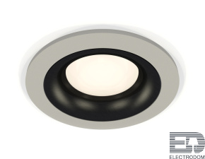 Комплект встраиваемого светильника XC7623002 SGR/PBK серый песок/черный полированный MR16 GU5.3 (C7623, N7011) - цена и фото
