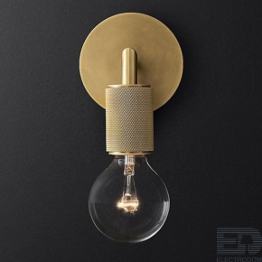 Бра RH Utilitaire Single Sconce Brass ImperiumLoft - цена и фото