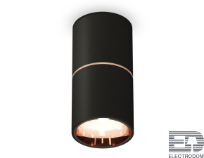 Комплект накладного светильника XS6302083 SBK/PPG черный песок/золото розовое полированное MR16 GU5.3 (C6302, A2063, N6114) - цена и фото