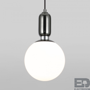 Подвесной светильник со стеклянным плафоном Eurosvet Bubble 50197/1 черный жемчуг - цена и фото