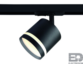 Трековый однофазный светильник со сменной лампой GL5372 BK черный GX53 max 12W - цена и фото