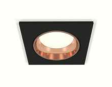 Комплект встраиваемого светильника XC6521005 SBK/PPG черный песок/золото розовое полированное MR16 GU5.3 (C6521, N6114) - цена и фото