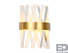 Настенный светодиодный светильник с хрусталем TR5324 GD/CL золото/прозрачный 24W 285*260*124 - цена и фото