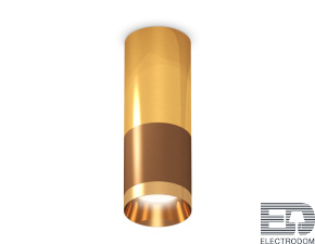 Комплект накладного светильника XS6304080 SCF/PYG кофе песок/золото желтое полированное MR16 GU5.3 (C6304, C6327, A2010, N6134) - цена и фото