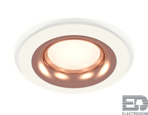 Комплект встраиваемого светильника XC7621006 SWH/PPG белый песок/золото розовое полированное MR16 GU5.3 (C7621, N7015) - цена и фото
