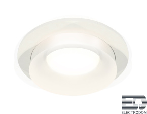 Комплект встраиваемого светильника с акрилом XC7621044 SWH/FR белый песок/белый матовый MR16 GU5.3 (C7621, N7165) - цена и фото