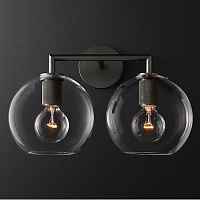 Бра RH Utilitaire Globe Shade Double Sconce Black ImperiumLoft - цена и фото