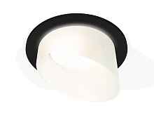 Комплект встраиваемого светильника с акрилом XC7622046 SBK/FR черный песок/белый матовый MR16 GU5.3 (C7622, N7175) - цена и фото