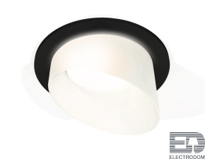 Комплект встраиваемого светильника с акрилом XC7622046 SBK/FR черный песок/белый матовый MR16 GU5.3 (C7622, N7175) - цена и фото