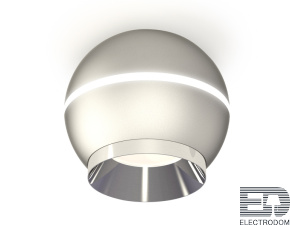 Комплект накладного светильника с дополнительной подсветкой XS1103002 SSL/PSL серебро песок/серебро полированное MR16 GU5.3 LED 3W 4200K (C1103, N7032) - цена и фото