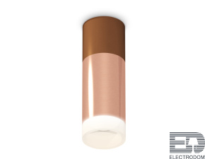 Комплект накладного светильника с акрилом XS6326062 PPG/SCF/FR золото розовое полированное/кофе песок/белый матовый MR16 GU5.3 - цена и фото
