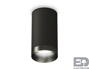 Комплект накладного светильника XS6323021 SBK/PBK черный песок/черный полированный MR16 GU5.3 (C6323, N6131) - цена и фото