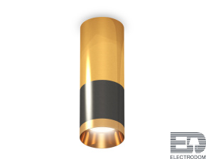 Комплект накладного светильника XS6303050 DCH/PYG черный хром/золото желтое полированное MR16 GU5.3 (C6303, C6327, A2010, N6134) - цена и фото