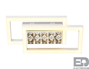 Настенно-потолочный светодиодный светильник без пульта FA107 WH белый 15W 3000K 380*200*85 (Без ПДУ) - цена и фото