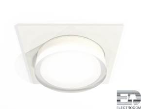 Комплект встраиваемого светильника с акрилом XC7631043 SWH/FR/CL белый песок/белый матовый/прозрачный MR16 GU5.3 (C7631, N7160) - цена и фото