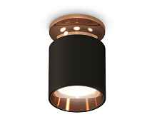 Комплект накладного светильника XS6302181 SBK/PPG черный песок/золото розовое полированное MR16 GU5.3 (N6906, C6302, N6114) - цена и фото