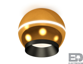 Комплект накладного светильника с дополнительной подсветкой XS1105001 PYG/PBK золото желтое полированное/черный полированный MR16 GU5.3 LED3W 4200K(C1105,N7031) - цена и фото