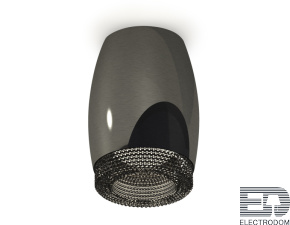 Комплект накладного светильника с композитным хрусталем XS1123011 DCH/BK черный хром/тонированный MR16 GU5.3 (C1123, N7192) - цена и фото