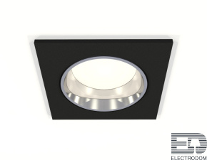 Комплект встраиваемого светильника XC6521003 SBK/PSL черный песок/серебро полированное MR16 GU5.3 (C6521, N6112) - цена и фото