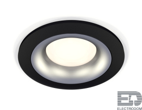 Комплект встраиваемого светильника XC7622004 SBK/MCH черный песок/хром матовый MR16 GU5.3 (C7622, N7013) - цена и фото