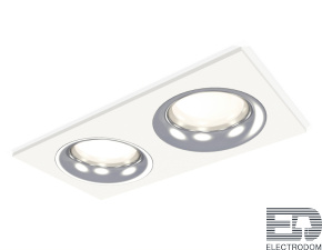 Комплект встраиваемого светильника XC7635003 SWH/PSL белый песок/серебро полированное MR16 GU5.3 (C7635, N7012) - цена и фото