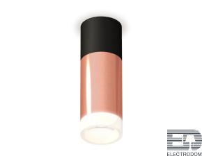 Комплект накладного светильника с акрилом XS6326042 PPG/SBK/FR золото розовое полированное/черный песок/белый матовый MR16 GU5.3 - цена и фото