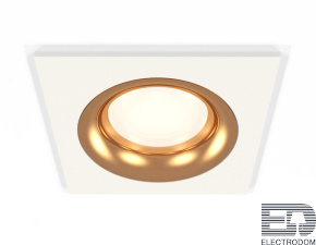 Комплект встраиваемого светильника XC7631005 SWH/PYG белый песок/золото желтое полированное MR16 GU5.3 (C7631, N7014) - цена и фото