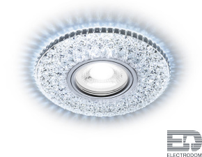 Встраиваемый точечный светильник со светодиодной лентой S333 CH/CLD хром/прозрачный хрусталь/MR16+3W(LED COLD) - цена и фото