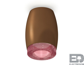 Комплект накладного светильника с композитным хрусталем XS1124010 SCF/PI кофе песок/розовый MR16 GU5.3 (C1124, N7193) - цена и фото