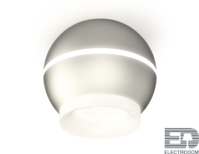Комплект накладного светильника с дополнительной подсветкой XS1103030 SSL/FR серебро песок/белый матовый MR16 GU5.3 LED 3W 4200K (C1103, N7165) - цена и фото