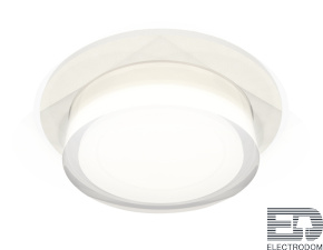 Комплект встраиваемого светильника с акрилом XC7621043 SWH/FR/CL белый песок/белый матовый/прозрачный MR16 GU5.3 (C7621, N7160) - цена и фото