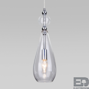 Подвесной светильник со стеклянным плафоном Eurosvet Ilario 50202/1 прозрачный - цена и фото