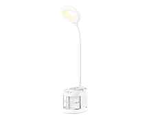 Настольная светодиодная лампа со встроенной аккумулятороной батареей и органайзером DE561 WH белый LED 4200K 4W - цена и фото